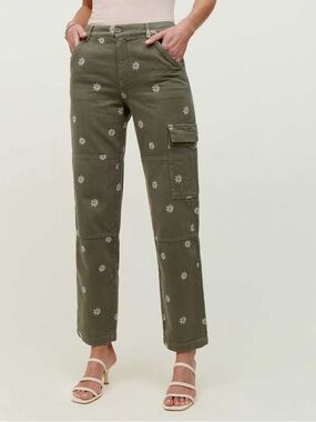 Reformation Bailey High Rise Daria Daisy Utility Pants